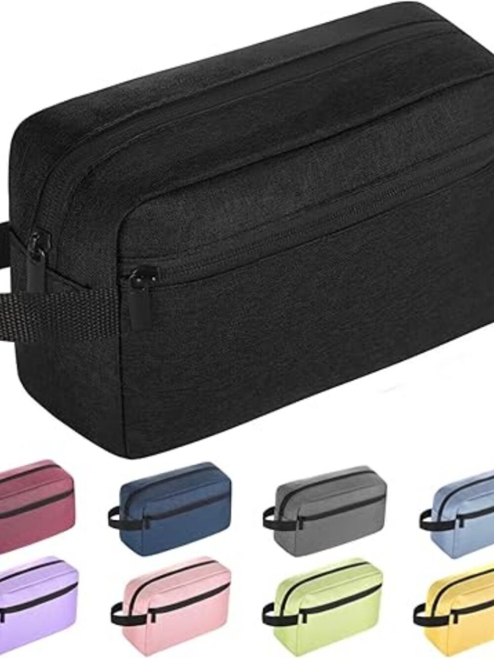 Black Hanging Toiletry Bag Travel Cosmetic Organizer for Women & Men